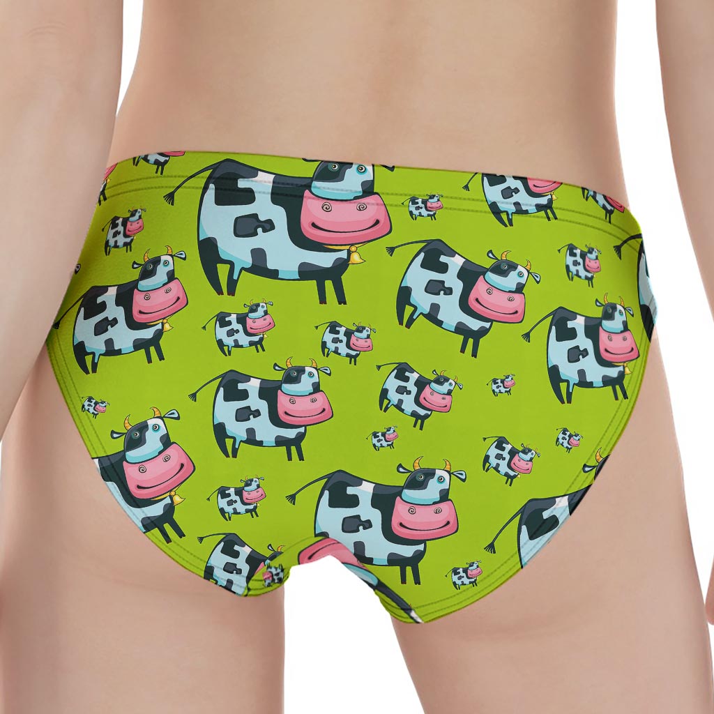 Cartoon Smiley Cow Pattern Print Women's Panties