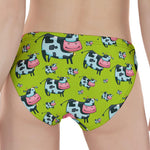 Cartoon Smiley Cow Pattern Print Women's Panties