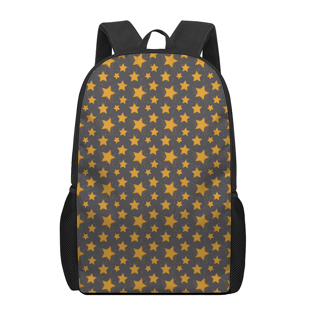 Cartoon Star Pattern Print 17 Inch Backpack