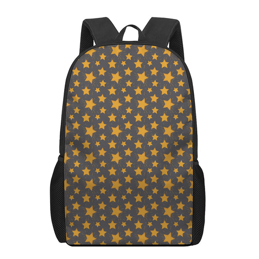 Cartoon Star Pattern Print 17 Inch Backpack