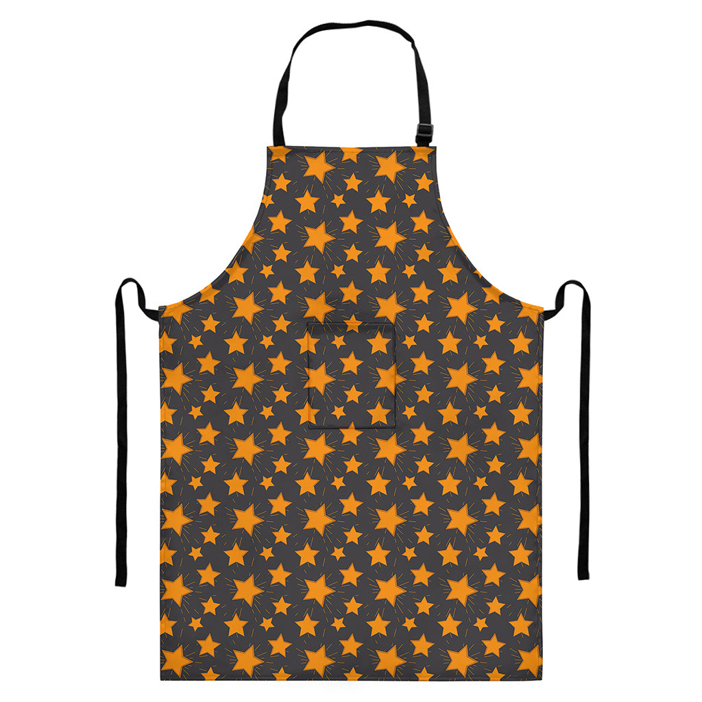 Cartoon Star Pattern Print Bib Apron With Pocket