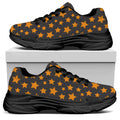 Cartoon Star Pattern Print Black Chunky Shoes