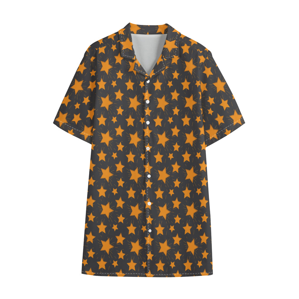 Cartoon Star Pattern Print Cotton Hawaiian Shirt