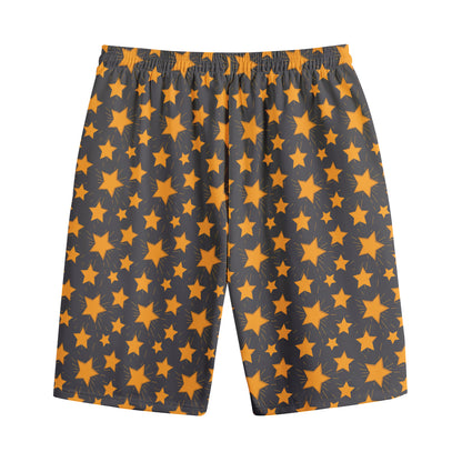 Cartoon Star Pattern Print Cotton Shorts