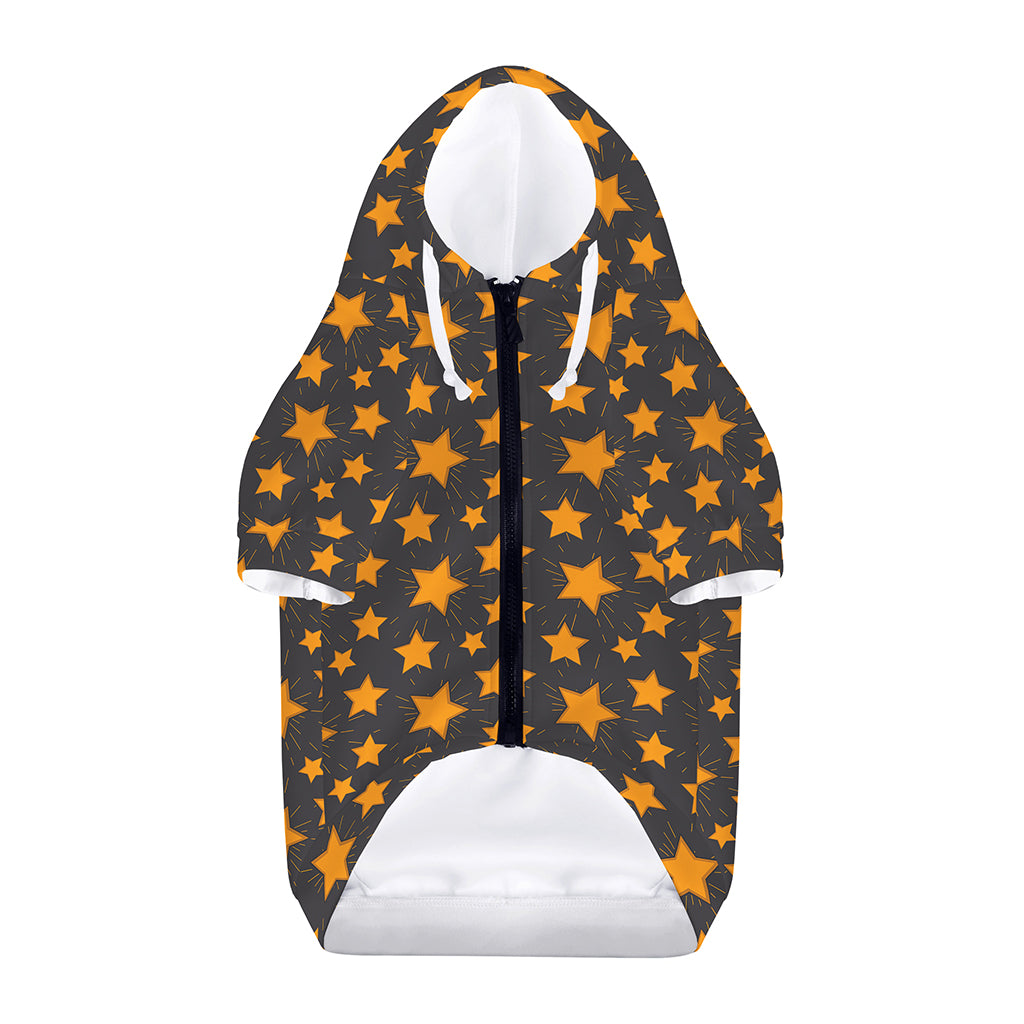 Cartoon Star Pattern Print Dog Zip Up Hoodie