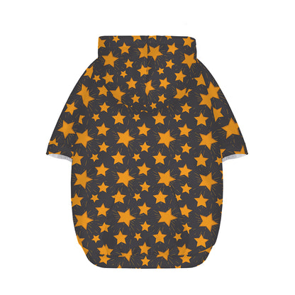 Cartoon Star Pattern Print Dog Zip Up Hoodie