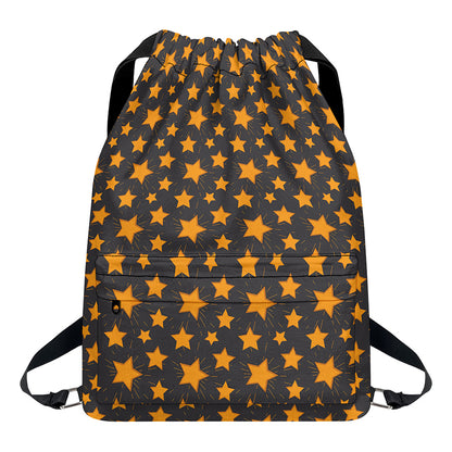 Cartoon Star Pattern Print Drawstring Backpack
