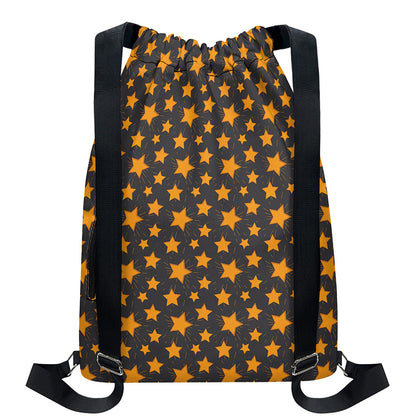 Cartoon Star Pattern Print Drawstring Backpack