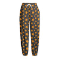 Cartoon Star Pattern Print Fleece Lined Knit Pants
