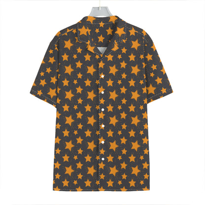 Cartoon Star Pattern Print Hawaiian Shirt