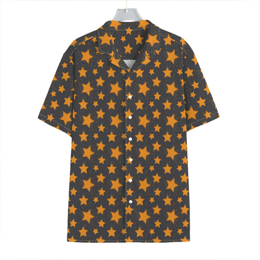 Cartoon Star Pattern Print Hawaiian Shirt