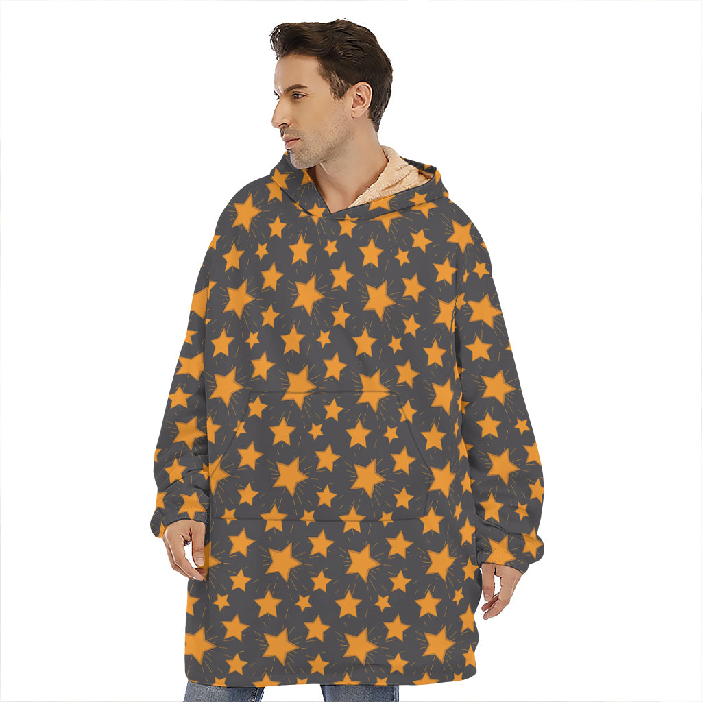 Cartoon Star Pattern Print Hoodie Blanket