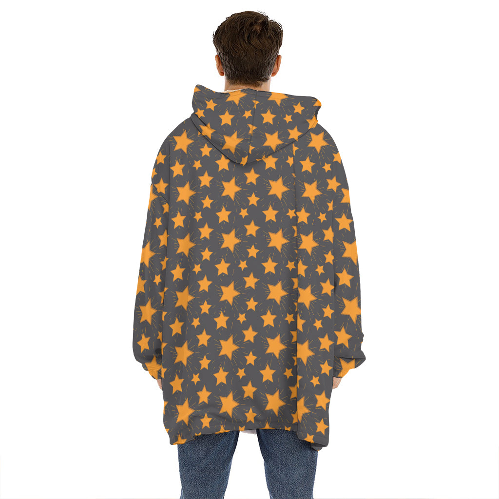 Cartoon Star Pattern Print Hoodie Blanket
