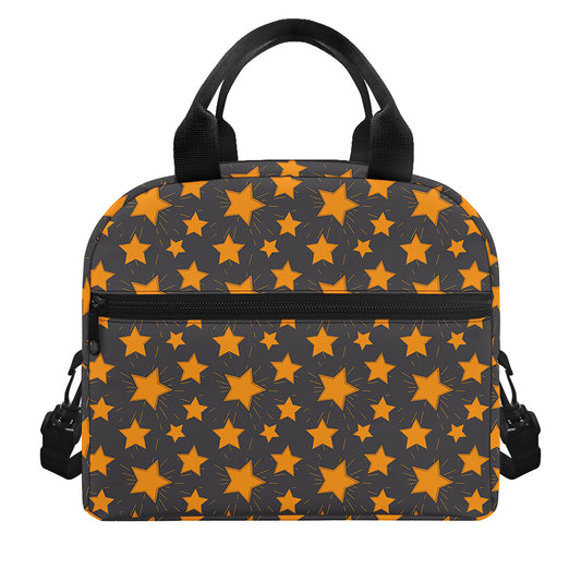 Cartoon Star Pattern Print Insulated Lunch Bag