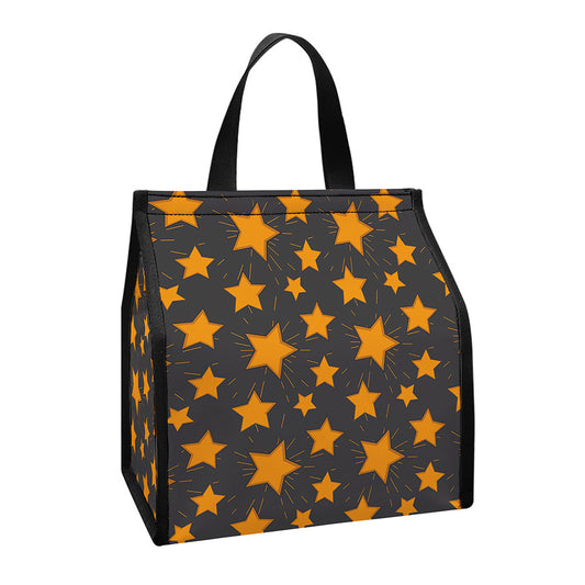 Cartoon Star Pattern Print Insulated Lunch Tote