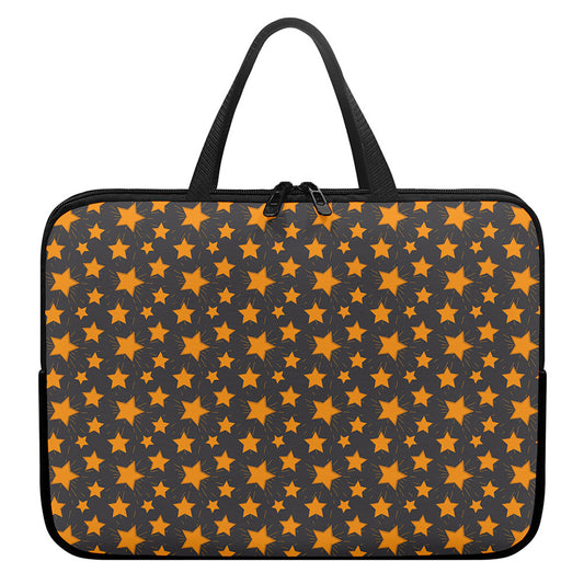 Cartoon Star Pattern Print Laptop Sleeve With Handle