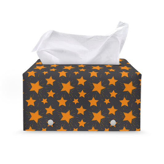 Cartoon Star Pattern Print Leather Tissue Box Cover