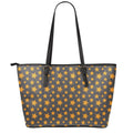 Cartoon Star Pattern Print Leather Tote Bag With Zipper