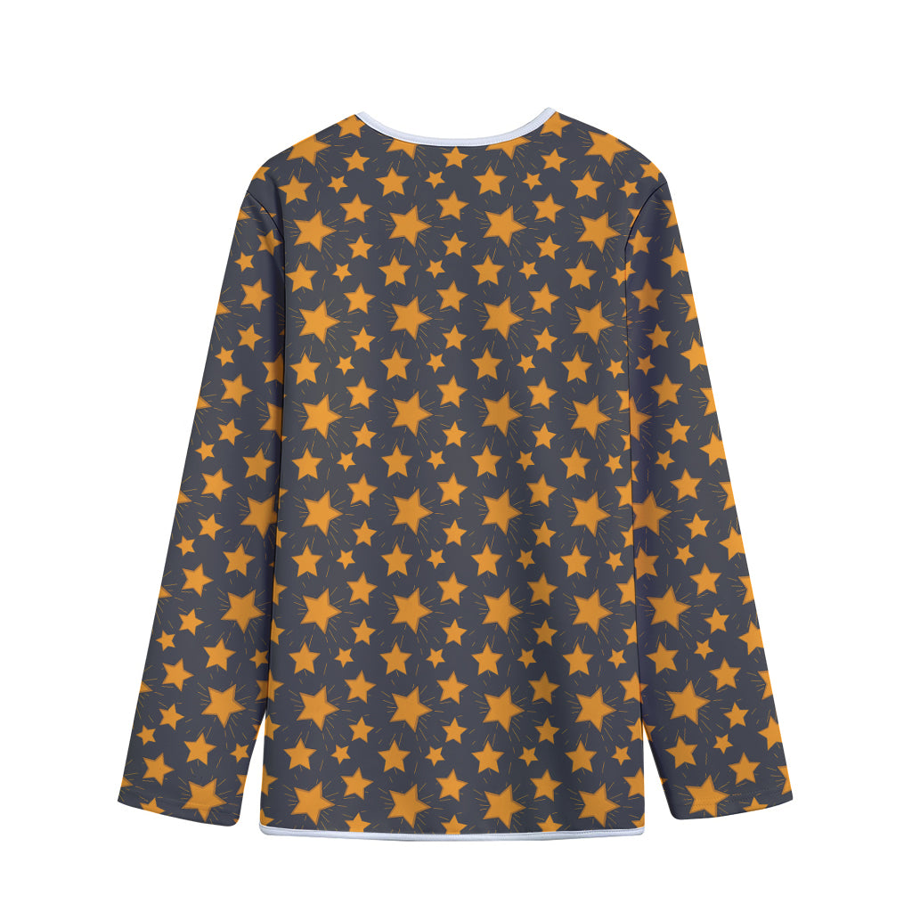 Cartoon Star Pattern Print Long Sleeve Short Coat