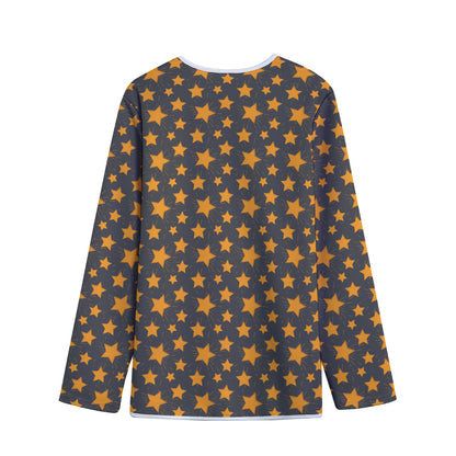 Cartoon Star Pattern Print Long Sleeve Short Coat