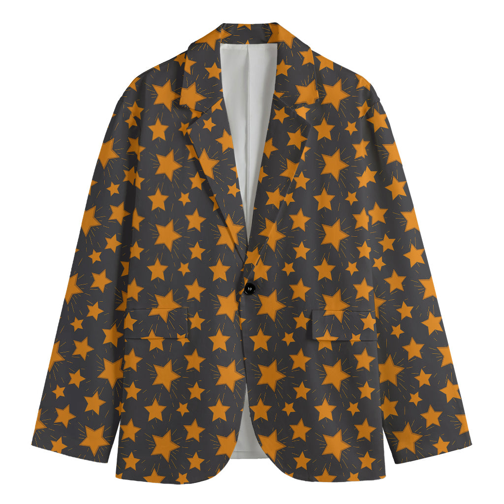 Cartoon Star Pattern Print Men's Blazer