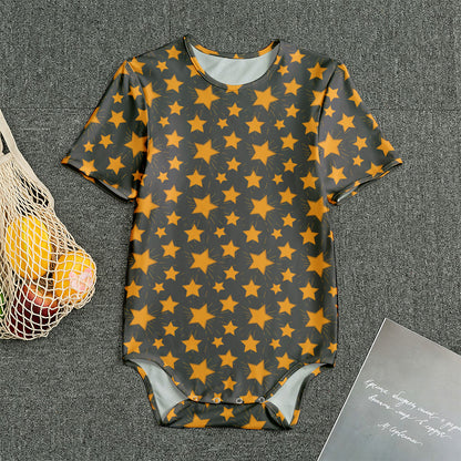 Cartoon Star Pattern Print Men's Bodysuit
