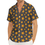 Cartoon Star Pattern Print Men's Deep V-Neck Shirt