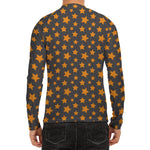 Cartoon Star Pattern Print Men's Long Sleeve Rash Guard
