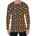 Cartoon Star Pattern Print Men's Long Sleeve T-Shirt