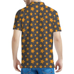 Cartoon Star Pattern Print Men's Polo Shirt