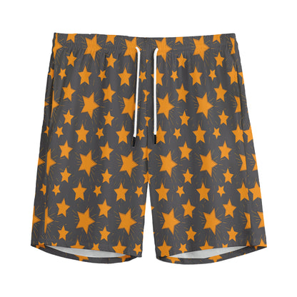 Cartoon Star Pattern Print Men's Sports Shorts