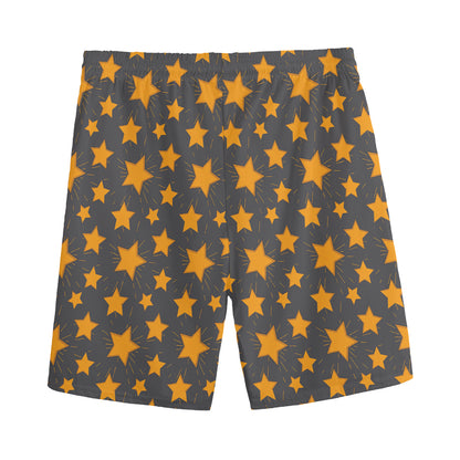 Cartoon Star Pattern Print Men's Sports Shorts