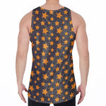 Cartoon Star Pattern Print Men's Velvet Tank Top