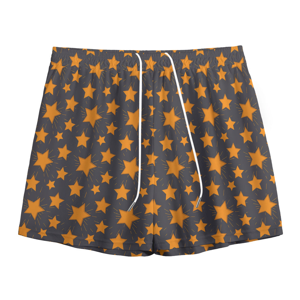 Cartoon Star Pattern Print Mesh Shorts