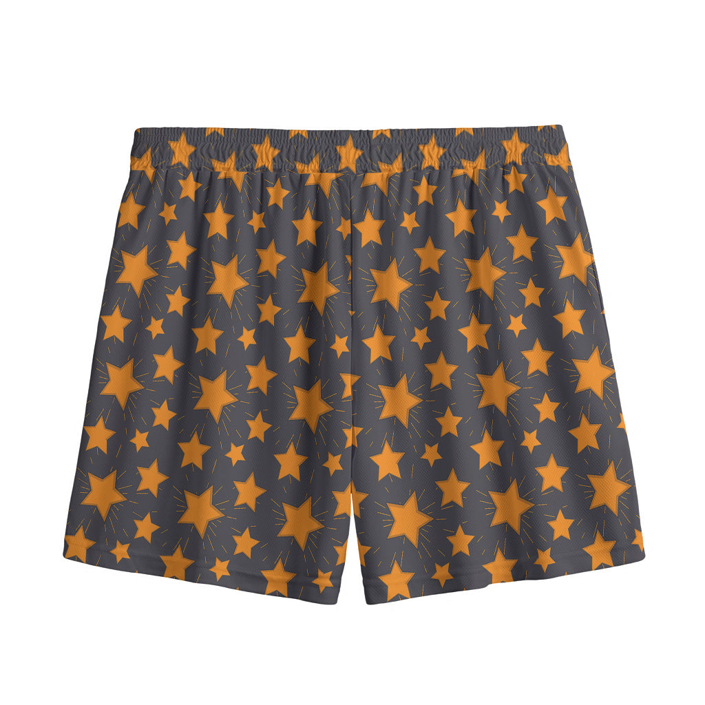Cartoon Star Pattern Print Mesh Shorts