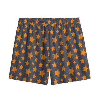 Cartoon Star Pattern Print Mesh Shorts