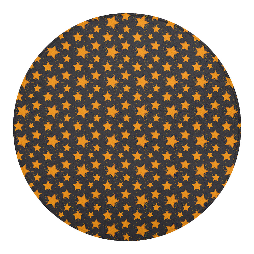 Cartoon Star Pattern Print Round Blanket