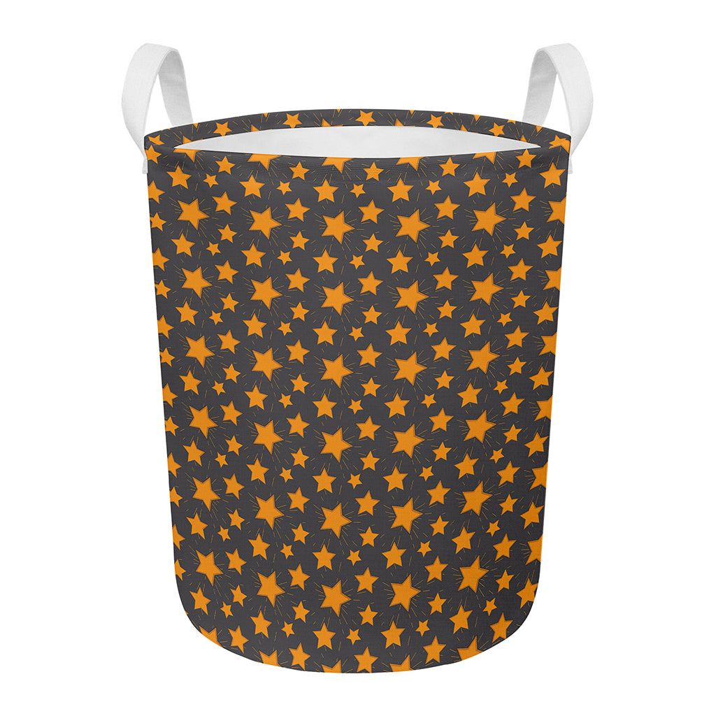 Cartoon Star Pattern Print Round Laundry Basket