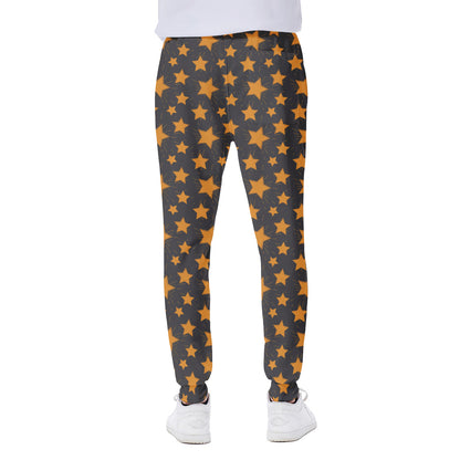Cartoon Star Pattern Print Scuba Joggers