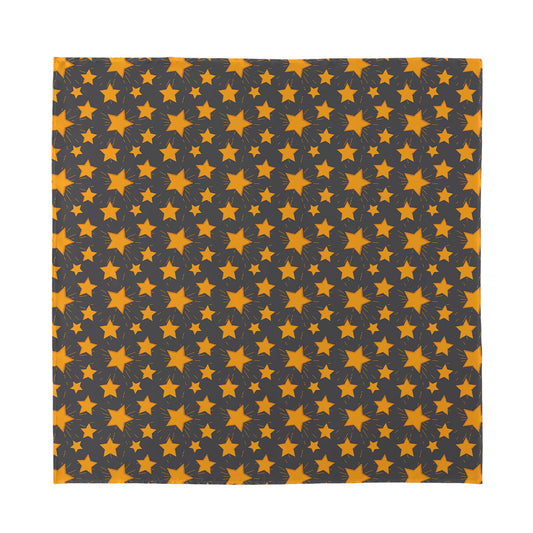 Cartoon Star Pattern Print Silk Bandana