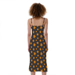 Cartoon Star Pattern Print Slim Fit Midi Cami Dress