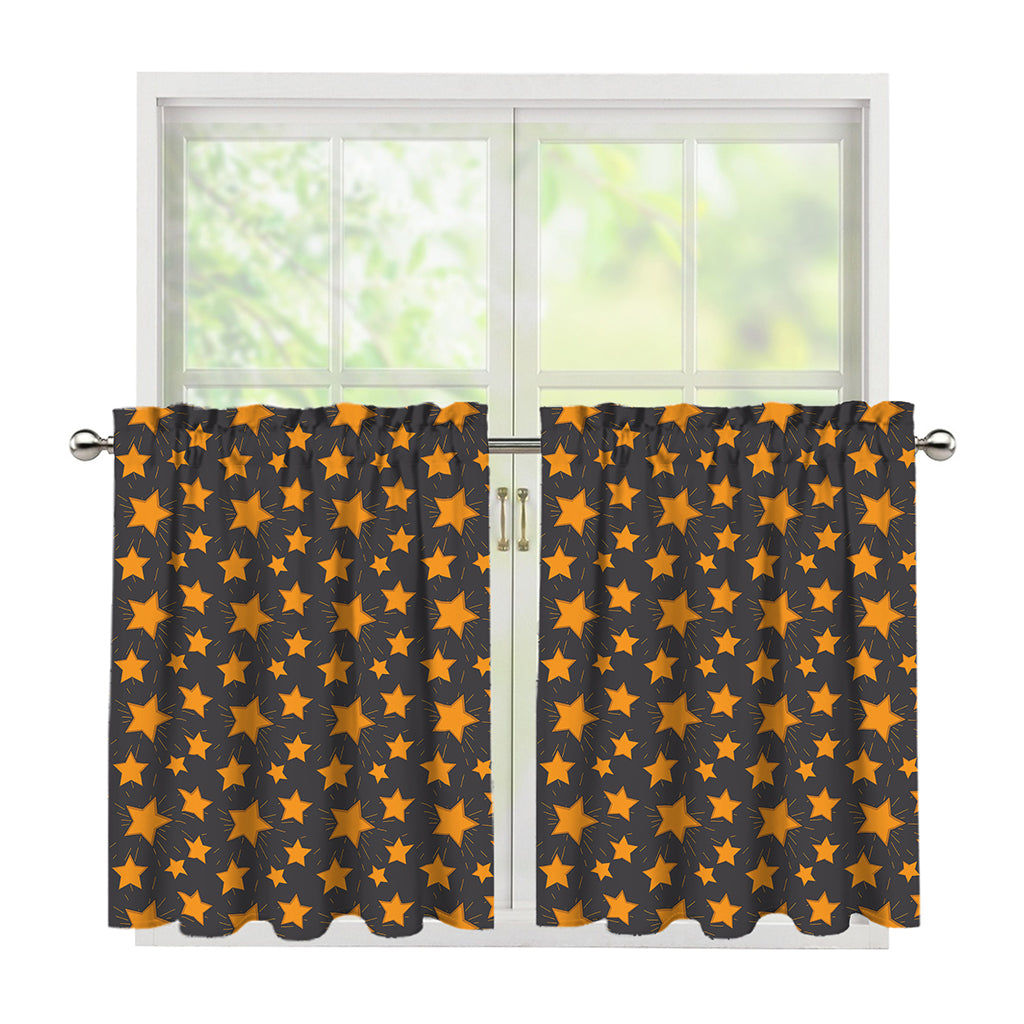 Cartoon Star Pattern Print Tier Curtains