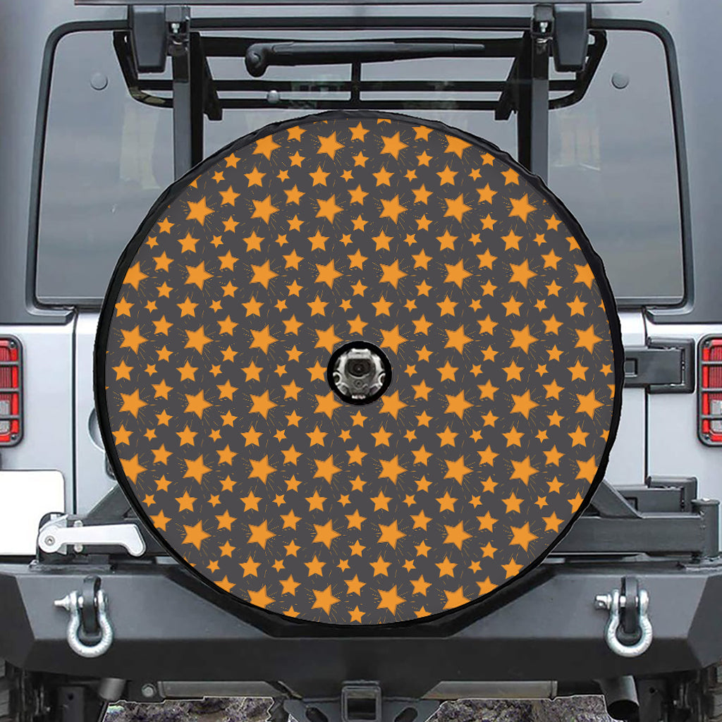Cartoon Star Pattern Print Tire Cover With Camera Hole