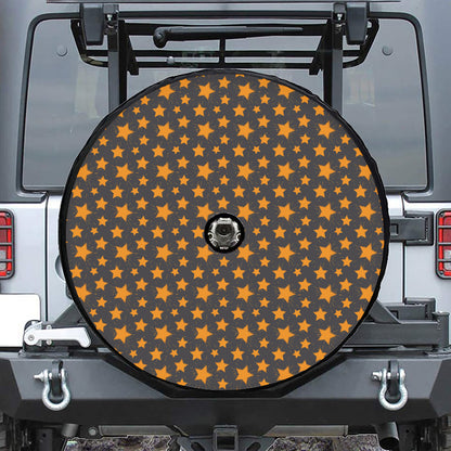 Cartoon Star Pattern Print Tire Cover With Camera Hole