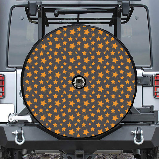 Cartoon Star Pattern Print Tire Cover With Camera Hole