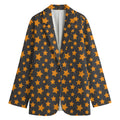 Cartoon Star Pattern Print Women's Cotton Blazer