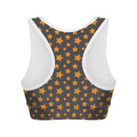Cartoon Star Pattern Print Women's Sports Bra