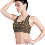 Cartoon Star Pattern Print Women's Sports Bra