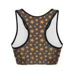 Cartoon Star Pattern Print Women's Sports Bra