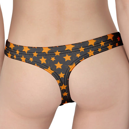 Cartoon Star Pattern Print Women's Thong